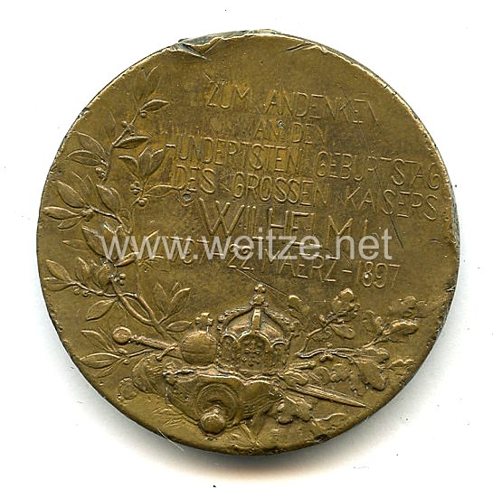 Preußen Centenarmedaille 1897 Bild 2