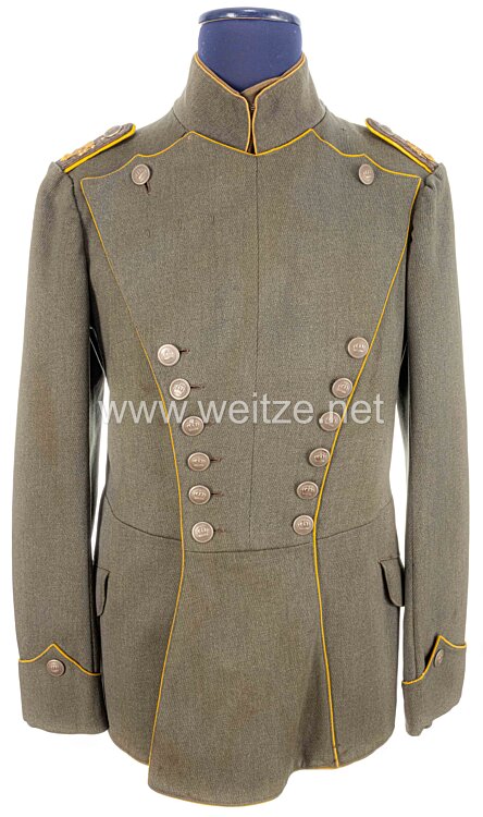 Preußen 1. Weltkrieg feldgraue Ulanka für einen Oberleutnant im Schleswig-Holsteinischen Ulanen-Regiment Nr. 15 Bild 2