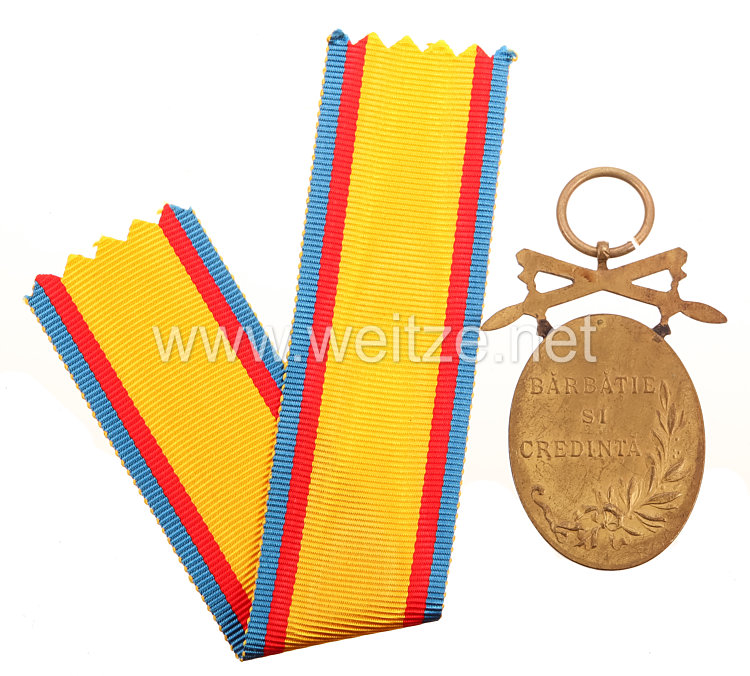 Rumänien Medaille für Mannhaftigkeit und Treue in Bronze Bild 2