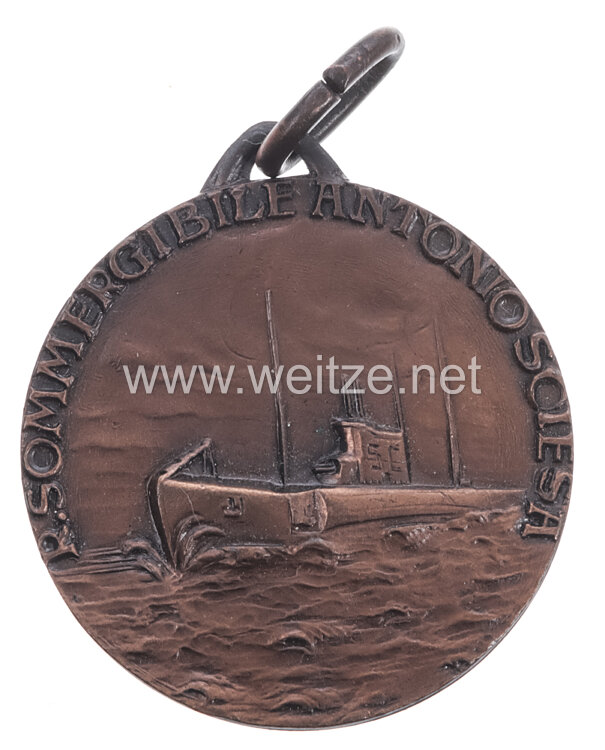 Königreich Italien 2. Weltkrieg U-Bootwaffe Tragbare Medaille an das U-Boot "R. Sommergibile "Antonio Sciesa" " Bild 2