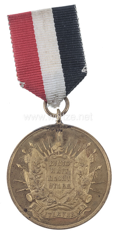 Militärverein tragbare Medaille "Wilhelm der Glorreiche Deutscher Kaiser" Bild 2