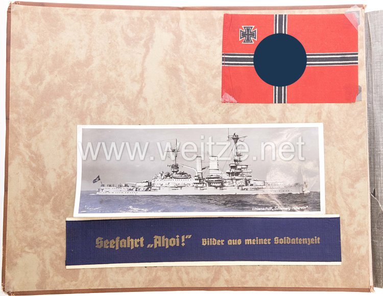 Kriegsmarine - Fotoalbum eines Angehörigen des Linienschiff Schleswig-Holstein, Auslandsreise 1938/39 Bild 2