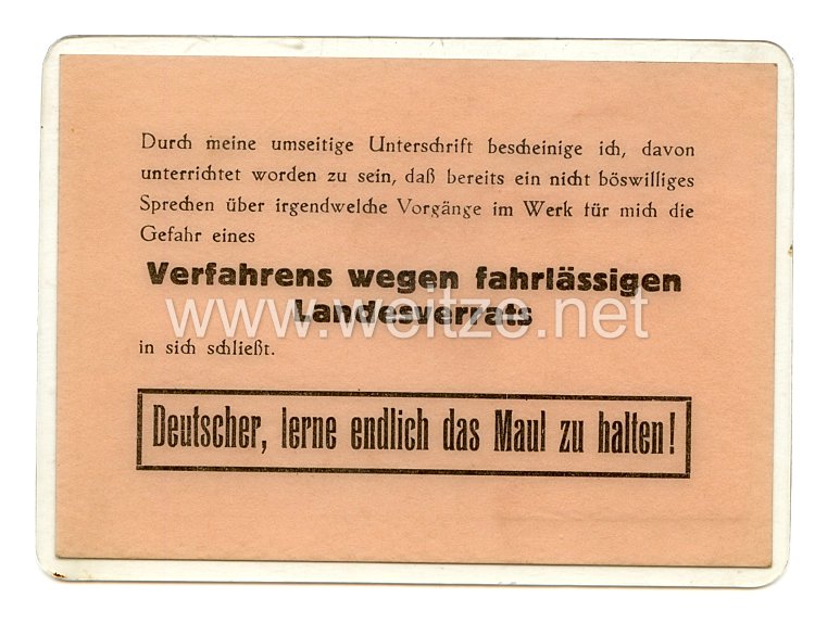 III. Reich AGO Flugzeugwerke G.m.b.h Werks-Personalausweis Bild 2