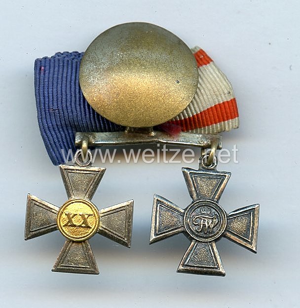 Knopflochdekoration - Kreuz XX Jahre für Offiziere und Roter Adlerorden 4. Klasse - Miniatur Bild 2