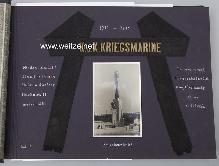 Österreich K.u.K. Kriegsmarine : Fotoalbum eines Maschinisten S.M.S. Erzherzog Franz Ferdinand, 1912 - 1919 Bild 2
