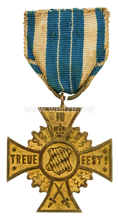 Bayern Regiments-Erinnerungskreuz In Treue fest - Für König und Vaterland Bild 2
