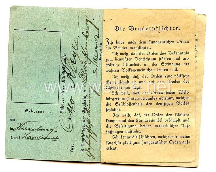 Jungdeutscher Orden e.V. - Ordensbuch der Bruderschaft Stettin Bild 2