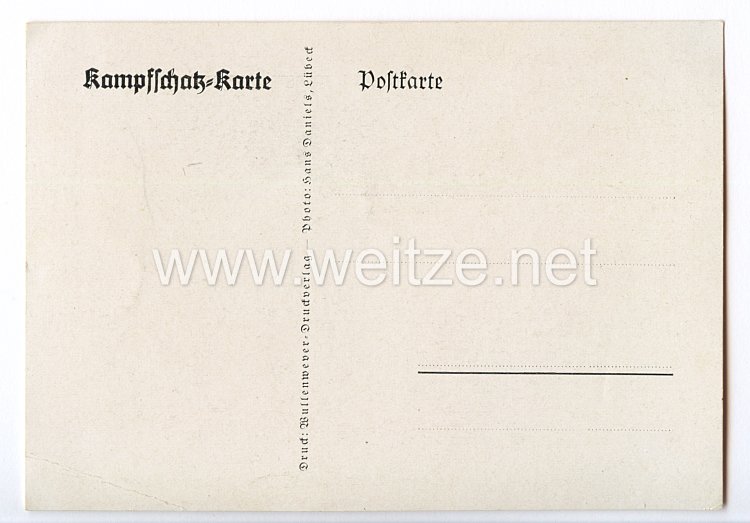 III. Reich - Propaganda-Postkarte - " Adolf Hitler - Der Geist des neuen Deutschlands ist der Geist des Friedens " Bild 2