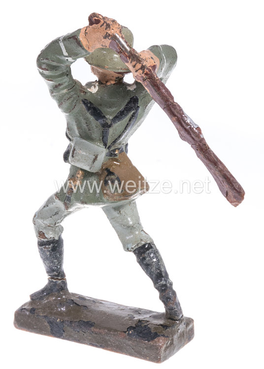 Lineol - Heer Soldat mit Gewehr zuschlagend " Kolbenschläger " Bild 2