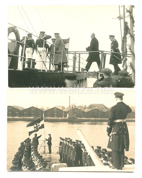Weimarer Republik Fotos, Paul von Hindenburg besichtigt ein Kriegsschiff der Reichsmarine Bild 2
