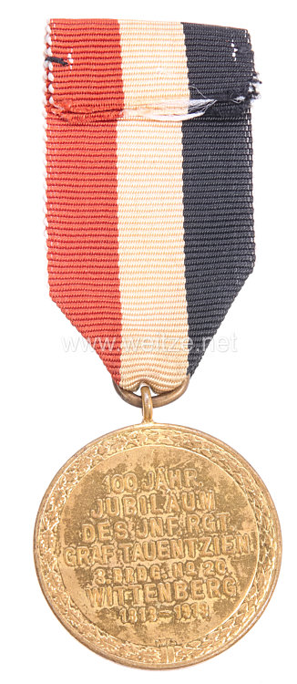 Preußen Regimentsmedaille zum 100-jährigem Jubiläum 1813-1913 Inf.Rgt. Graf Tauentzien 3. Brandenburgischen Nr. 20 Bild 2