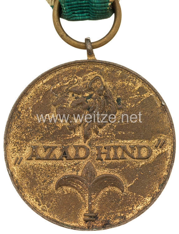 Orden "Azad Hind" der Provisorischen Regierung Freies Indien 1942 - 1945 Goldene Medaille  Bild 2