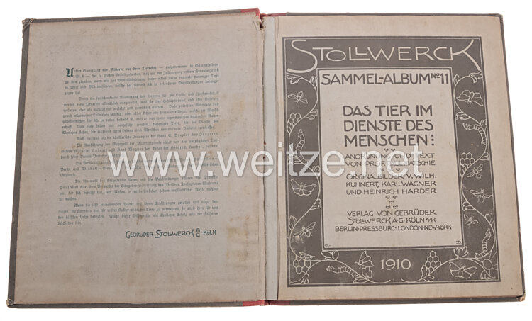 Stollwerck Sammel-Album No. 11. Das Tier im Dienste des Menschen. Serie 452 - 475 Bild 2